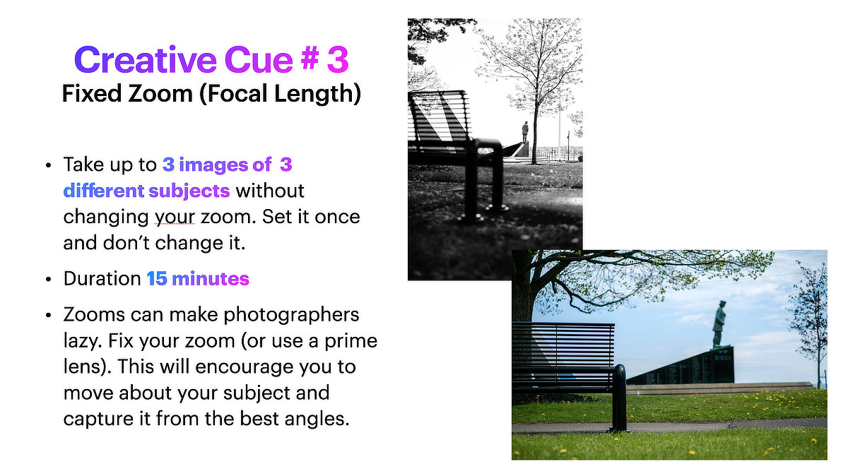 Original reference slide: Fixed focal length.