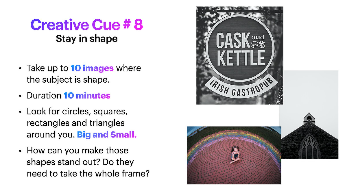 Original reference slide: Stay in shape.